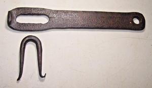 Antique Steel Barn Door Safety Hasp Gate Latch  Blacksmith Hand forged.