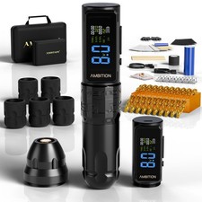 Ambition Soldier 270S Tattoo Gun Kit, Wireless Rotary Tattoo Pen Machine, 2x2...