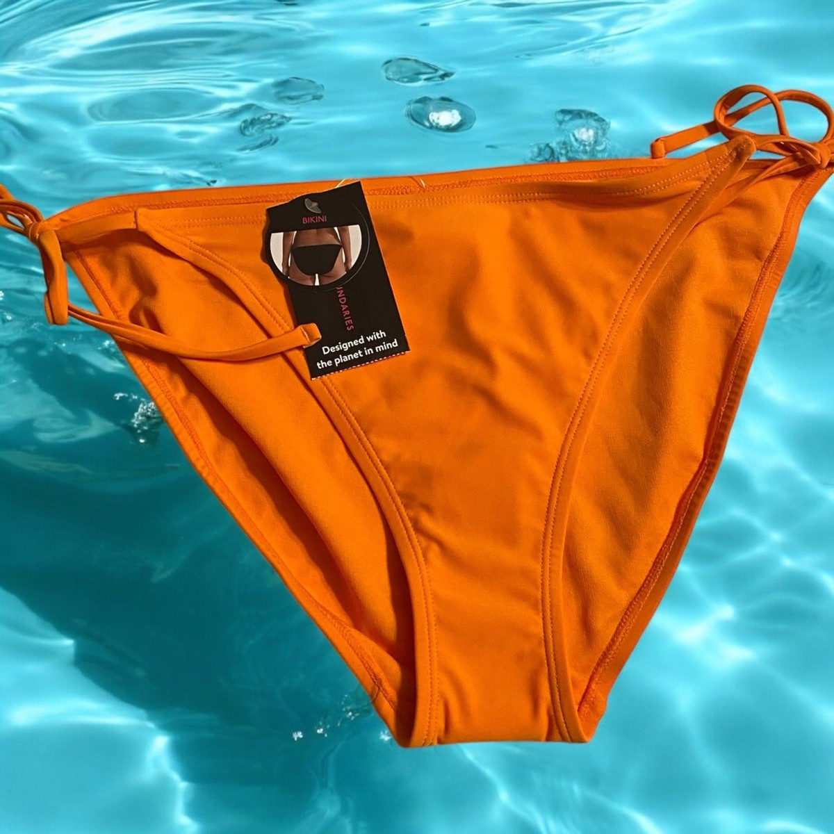 No Boundaries Side Tie Cheeky Bikini Swim Bottom Orange Junior's