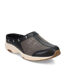 Easy Spirit Women's, Travelport Clog Black-Silver, 7