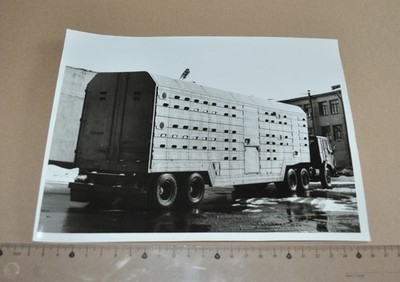 Kamaz 5410 Trailer Odaz 9977 Cattle Truck Soviet USSR Factory Photo