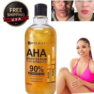AHA Intensive Whitening Face & Body Serum Skin Glow Brightener, 500ml [USA Stock