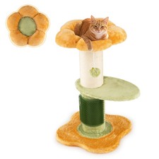 COSTWAY Flower Cat Tree for Indoor Cats 69 CM Tall Small Kitten Tower
