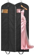 2 Pack 72" Waterproof Wedding Dress Garment Bags for Travel and Closet Storage