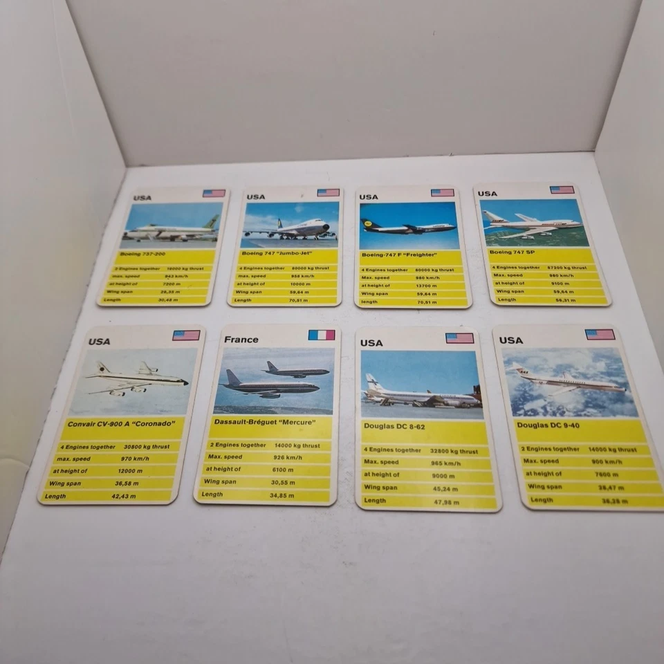 Vintage Waddingtons Top Trumps Universal Series 1982 Jumbos & Jets - Complete - Image 4 of 4