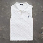 Polo Ralph Lauren Cable Knit Sleeveless Polo Shirt Cropped Slim NWT Women’s M