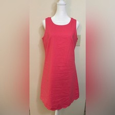J.Crew Women’s Linen Blend Mini Shift Sleeveless Scallop Hem Flaw Dress Size 2