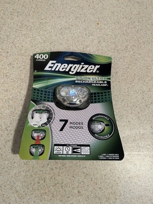 Energizer Vision Ultra HD Headlamp 400-Lumen 7-Modes New! 
