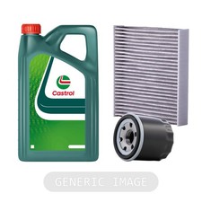 Service Kit CASTROL Engine Oil 5W-40 5L + MANN Filters For Mercedes-Benz C-Class 9.01 per litre