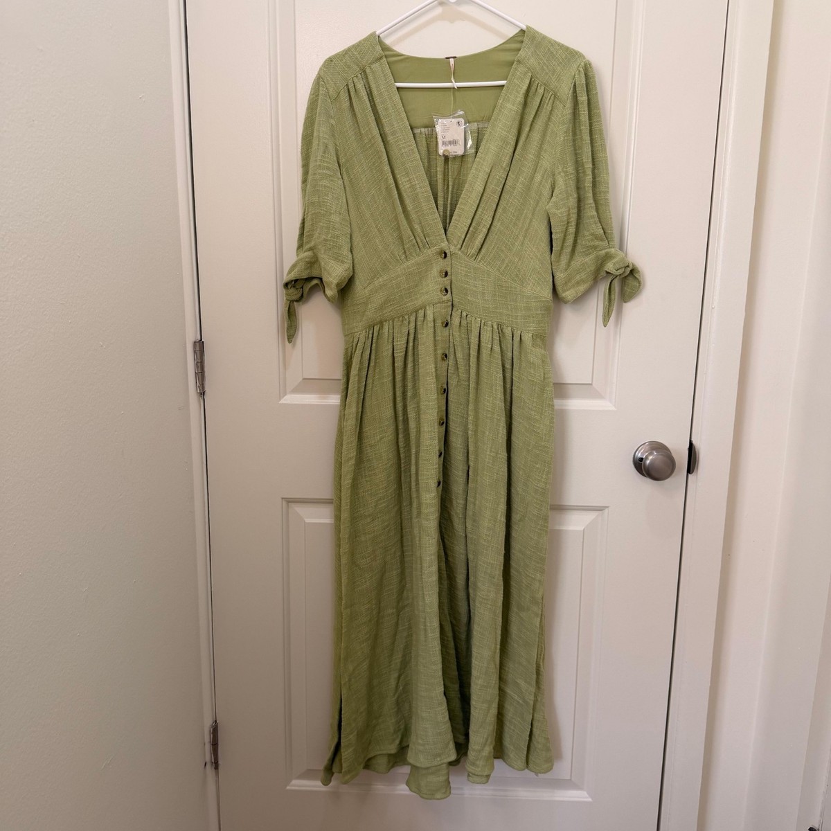 green emerald velvet dress Free People Sweet Nothings Midi Dress