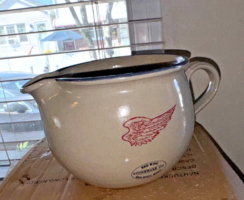 Vintage Red Wing With Spout large Bowl