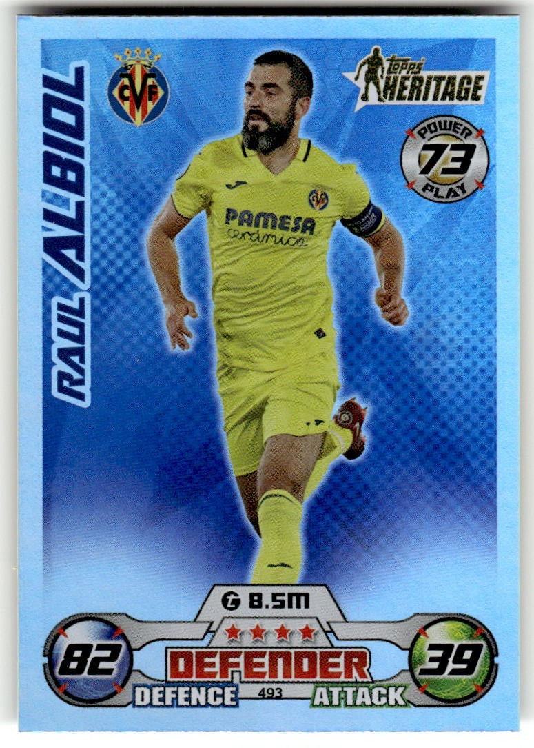 -2022 Topps Match Attax Heritage Raul Albiol Villarreal CF #493