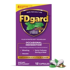 FDgard Gut Health Supplement Indigestion Nausea & Bloating Upset Stomach 12 C...