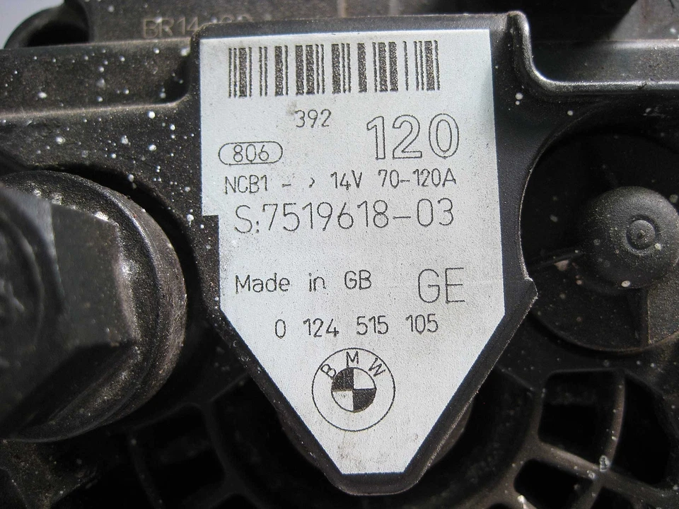 Alternador BMW E46 E85 Z4 Bosch 120 Amp 120A enchufe ovalado 2003-2006 usado OEM Foto 4 de 4