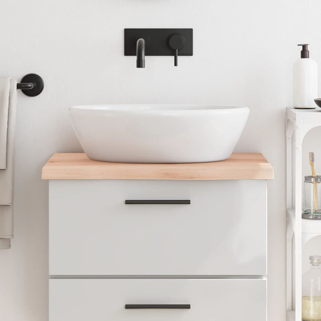 OFFERTA Piano Bagno 60x60 Rovere Massello | Top Lavabo vidaXL