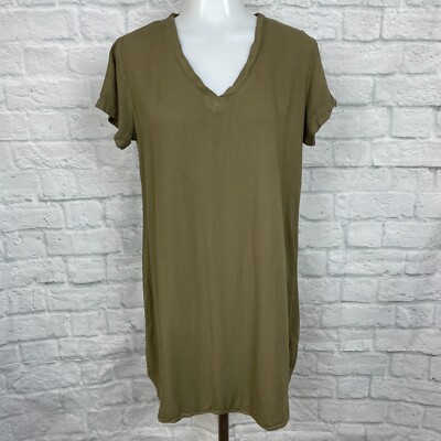 Cloth & Stone Womens Small Nya Shift Dress Olive Green Short Sleeve V-Neck Hi-Lo | eBay Cloth & Stone Womens Small Nya Shift Dress Olive Green Short Sleeve V-Neck Hi-Lo | eBay