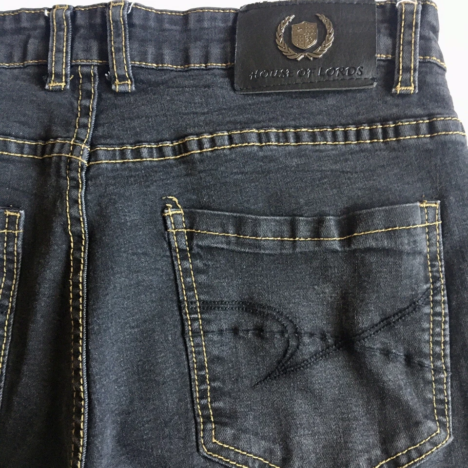 Jeans rectos ajustados negros House Of Lords W 34 L 30,5 5 bolsillos Foto 4 de 4