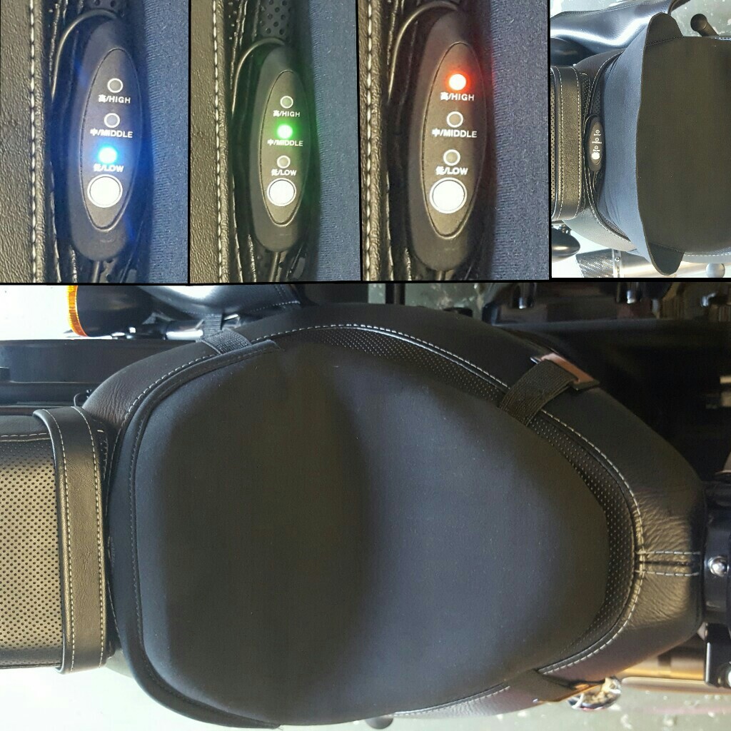 Heated motorcycle seat gel pad 3 settings hi/medium/low heat gel seat cushion eBay