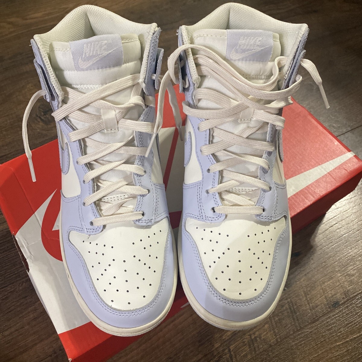 Nike Dunk High Football Grey Pale Ivory Voile Gris Size 8W | eBay
