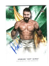 WWE Andrade Cien Almas 2019 Topps Undisputed Green On Card Autograph SN 11 of 50