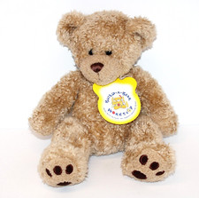 Build A Bear Tan Teddy Bear Plush Stuffed Beans Embroidered Foot Paws 16"