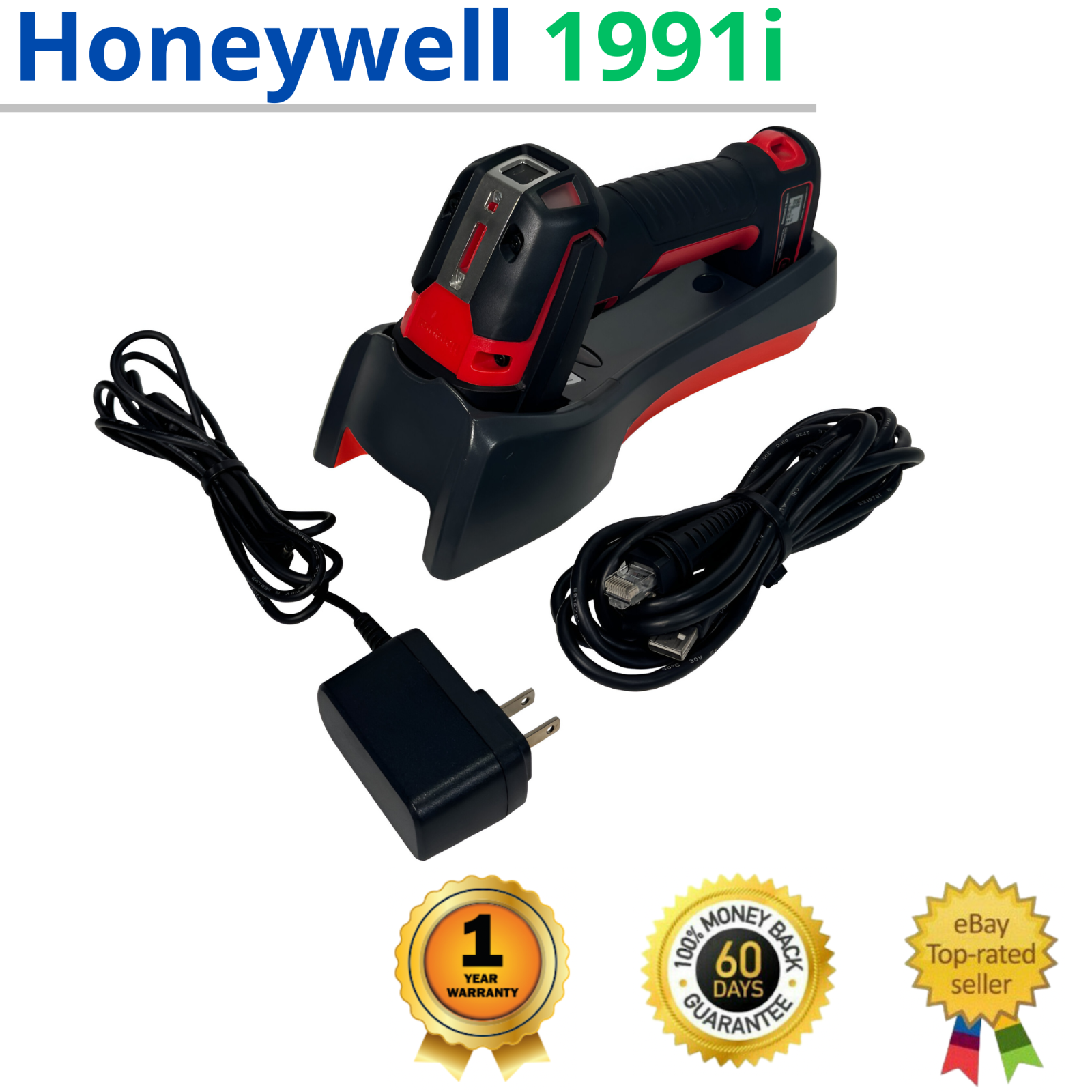 Barcoder Sign Honeywell Granit 1991i 2D Barcode Scanner w/Dock & Bundle - 1 YEAR ...
