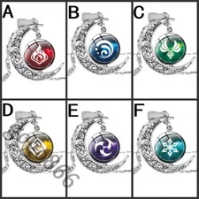 Anime Genshin Impact Elements Pendant Necklace Unisex Cosplay Creative Gift
