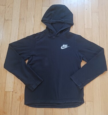 Vintage Y2K Nike Longsleeve Warm Up Hoodie Shirt Size Youth Large Swoosh Logo