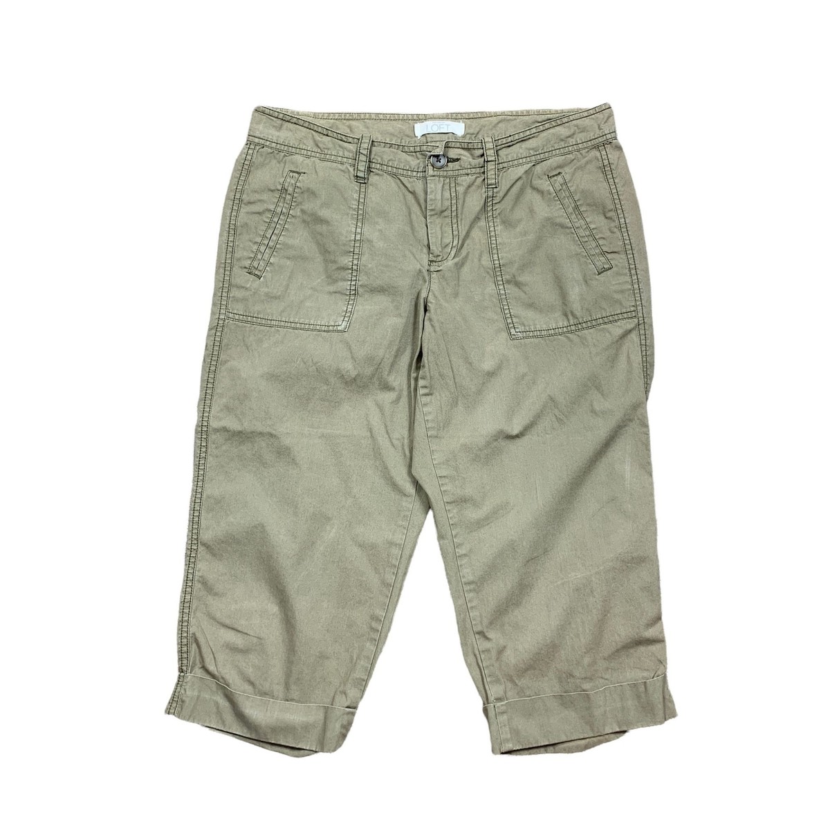 Capri Cargo Crème Ann Taylor Loft - Taille 8P - Coupe Courte, Style Décontracté, Matière Coton