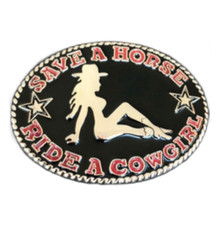 Save A Horse Ride Cowgirl Pink Western Quality Belt Buckle Boucle De Ceinture