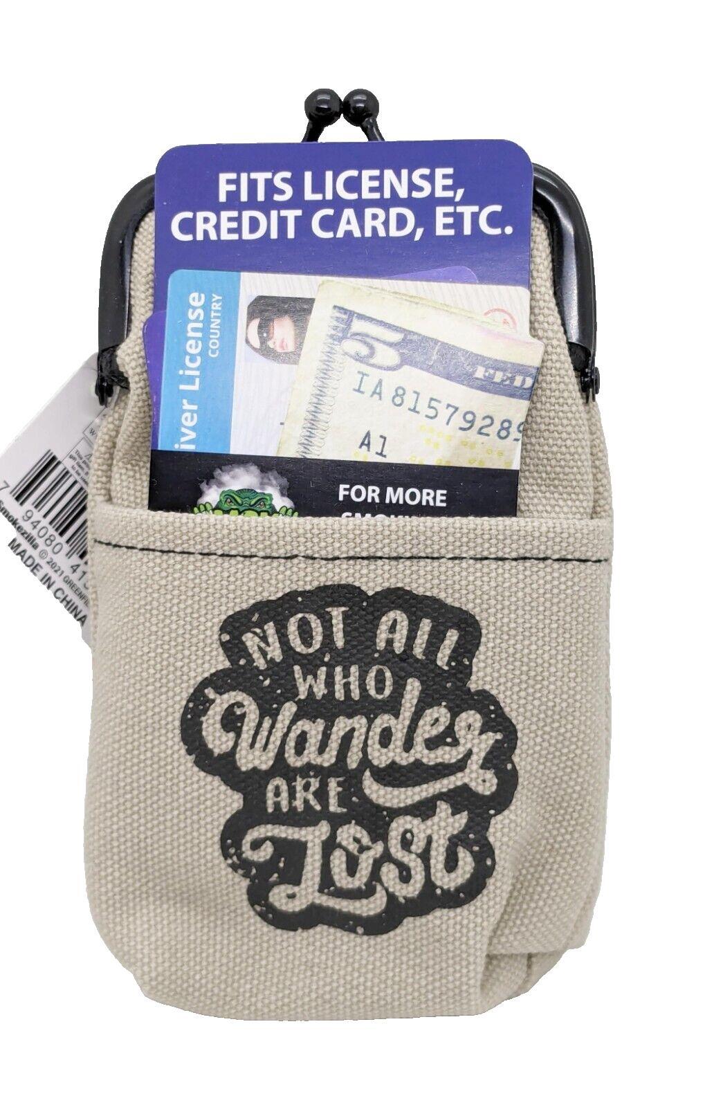 Smokezilla Beige Not All Who Wander Kings Or 100s Cigarette Canvas Pack Pouch