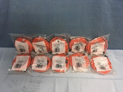 10 NEW Belkin A3L980-14-ORG-S 14ft Orange Cat6 Snagless Patch Cable