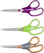 3-Pack Multipurpose Scissors, Sharp Comfort Grip, PVD Coated Stainless Steel