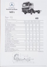 Camion Mercedes-Benz 1622 L 198? Brochure depliant