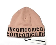 NEW Alexander McQueen Adult Beanie Winter Hat Cotton Dusty Pink 57cm or Medium