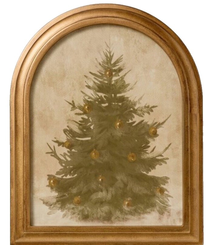 Threshold Studio McGee Forest Art Wall Decor – Gold Distressed Frame, 16x12 Inch, Canvas Landscape Print 3 thumbnail image