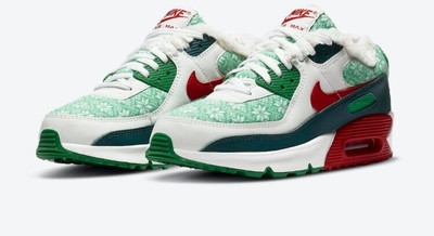 NIKE Air Max 90 Nordic Christmas Sweater Size Men's 8.5 Women's 10  DC1607-100 | eBay