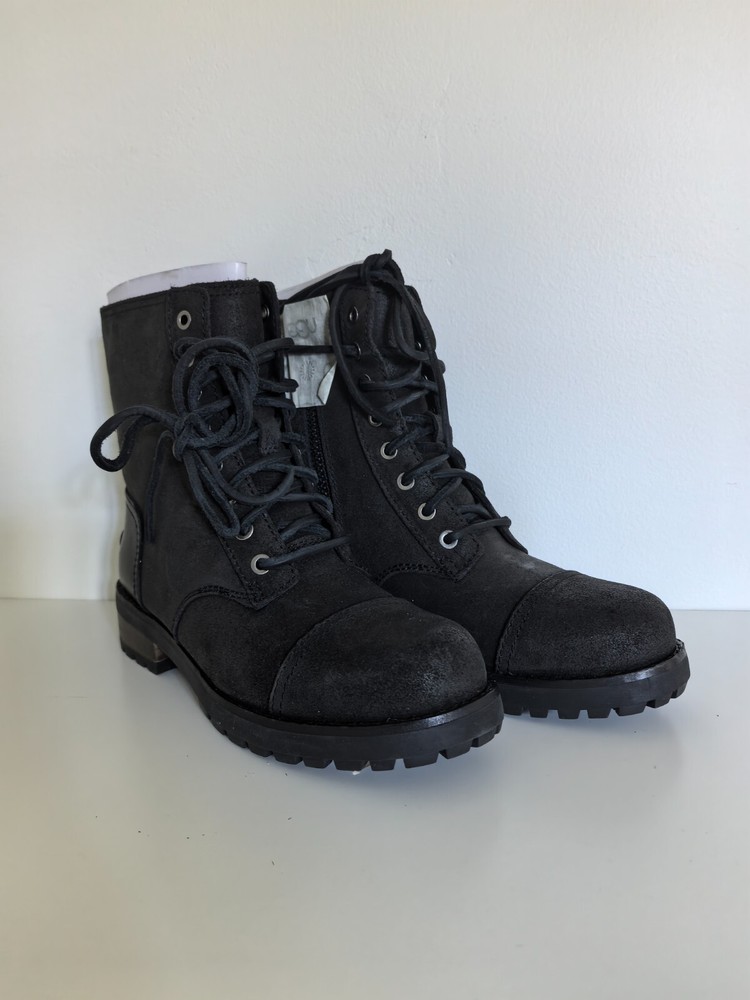 UGG Women's Kilmer II Boots US 5.5M Lace up Leather Black