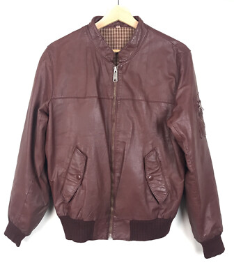 ECHTES LEDER CYGIEL MAN Maroon Leather Jacker For Men, Size- Medium, V.G.C!