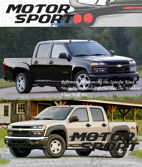 Chevy Colorado Crew Cab 2004 2012 Visor Sun Guard In Channel Dark