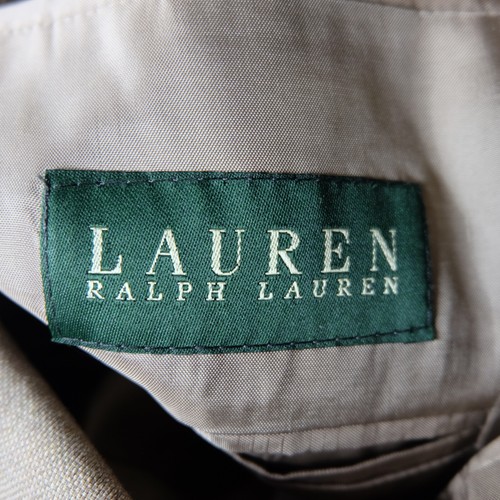 Lauren Ralph Lauren Suit Jacket 40R Beige 100% Wool Luxury Sport Coat Blazer - Picture 7 of 13