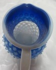 4 Signed Czech Hobnail  Pieces, 3 Opalescent, 1 Clear, 2 Vases 1 Bowl, 1 Pitcher — photo 5