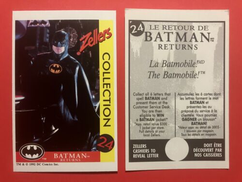 Trading Cards : BATMAN RETURNS - 1992 - ZELLERS Department Store Set of 24 Cards - Picture 1 of 13