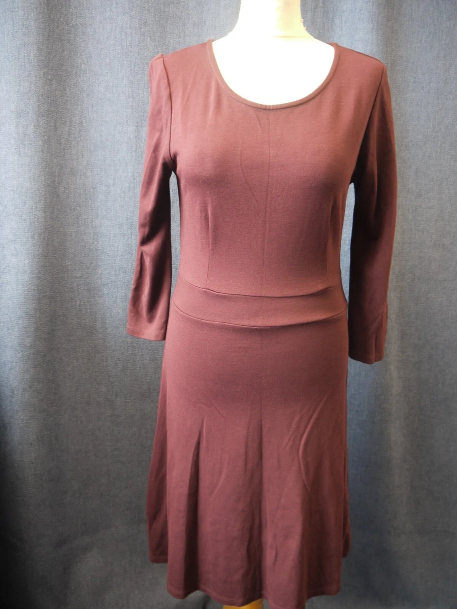 Thick jersey style dress aubergine colour ANNA FIELD size M