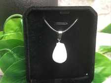 20" Black Pendant Necklace Teardrop Stone Healing Crystal Quartz Chakra 319