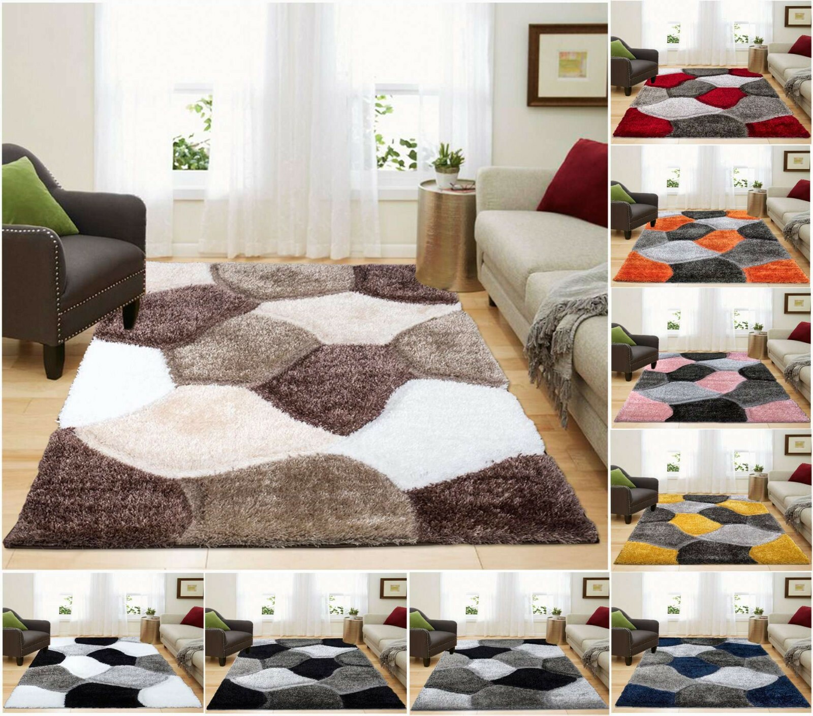 Shaggy Large Area Rug Super Soft Living Room Bedroom Carpet Floor Mat