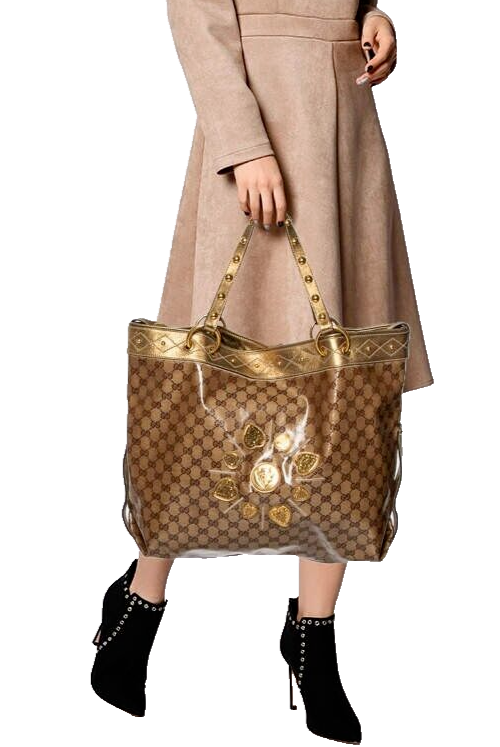 【希少】グッチ　ヒステリア　バブーシュカ　☆　クリスタル　ボストン　バッグ Gucci Babouska Hysteria ~ GG Monogram Crystal Coated Large Tote