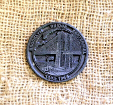 Brooklyn Bridge Centennial 1883-1983 Old Metal Icon Commemorative Memorabilia