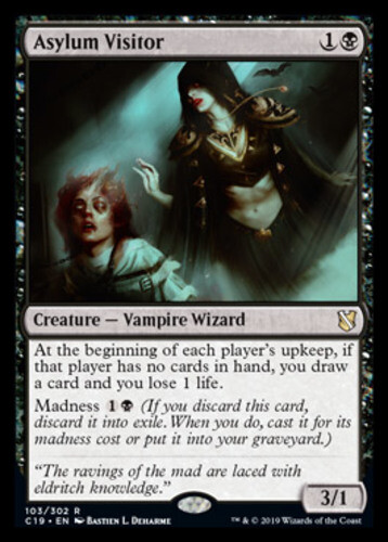x1 Asylum Visitor R MTG Commander 2019 M/NM, English