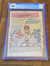 Justice League of America 1 CGC PG OW (Iconic 1st Issue- 1960)- Splash Page